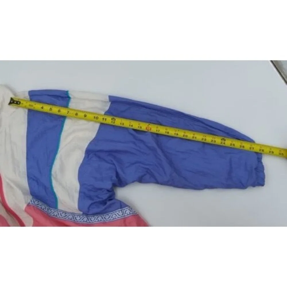 Vintage Bold Spirit Womens Nylon Windbreaker Jacket Size XL Grannycore Pastel 90